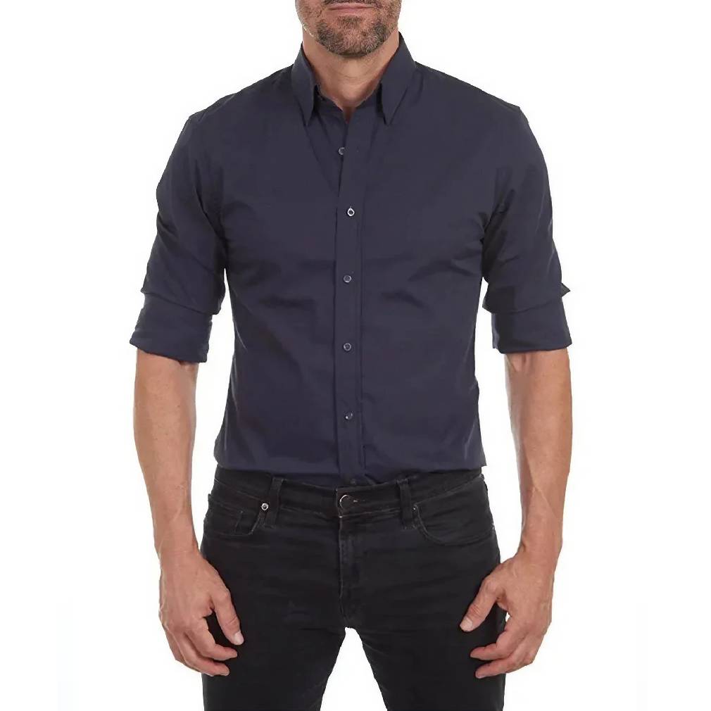 Dopasowana męska koszula zapinana na suwak