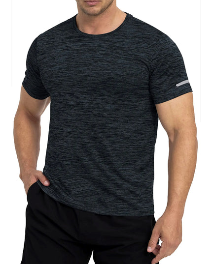 Sportowa koszulka męska z odblaskowym elementem i krótkim rękawem