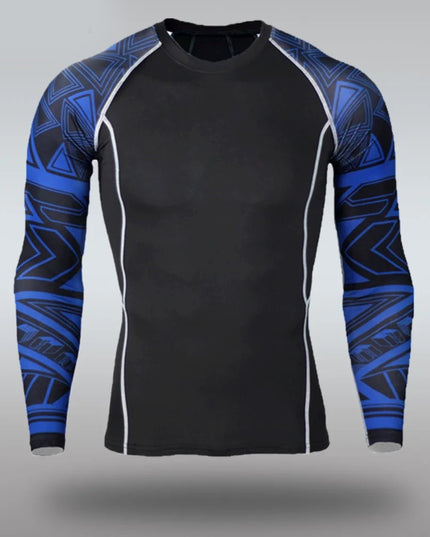 Sportowa koszulka męska kompresyjna z długim rękawem