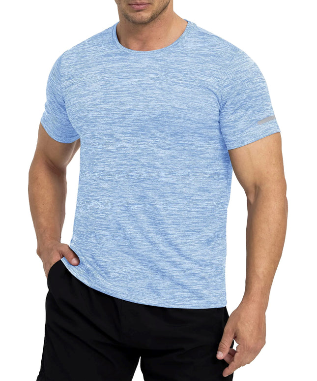 Sportowa koszulka męska z odblaskowym elementem i krótkim rękawem