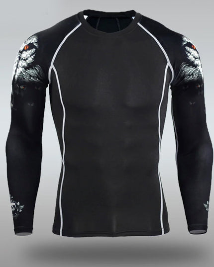 Sportowa koszulka męska kompresyjna z długim rękawem