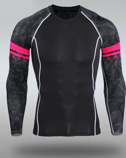 Sportowa koszulka męska kompresyjna z długim rękawem