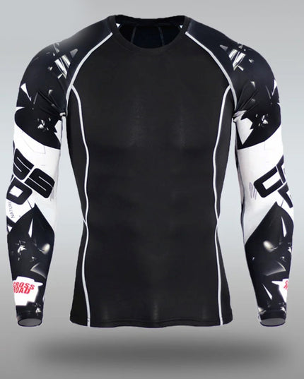 Sportowa koszulka męska kompresyjna z długim rękawem