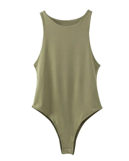 Body damskie dopasowane bez rękawów