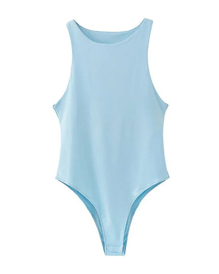 Body damskie dopasowane bez rękawów