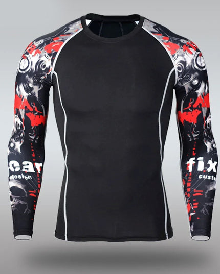 Sportowa koszulka męska kompresyjna z długim rękawem