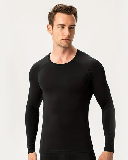 Sportowa koszulka męska kompresyjna z długim rękawem