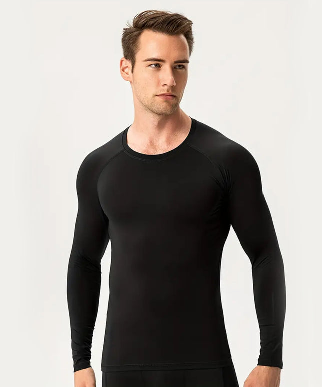 Sportowa koszulka męska kompresyjna z długim rękawem