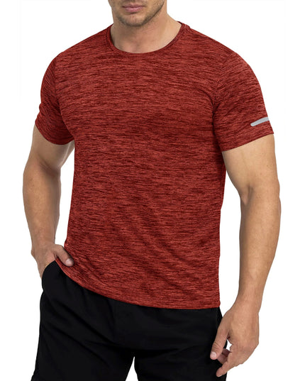 Sportowa koszulka męska z odblaskowym elementem i krótkim rękawem