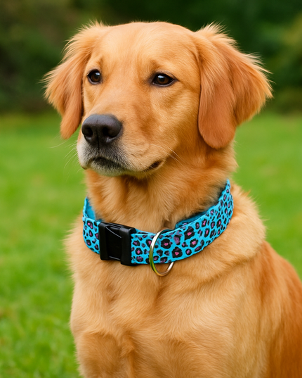 Obroża dla psa LED w panterkę