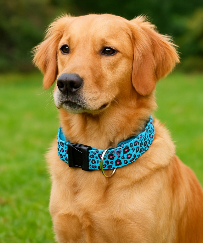 Obroża dla psa LED w panterkę