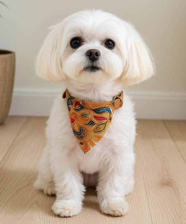 Obroża dla psa z motywem bandany we wzorki