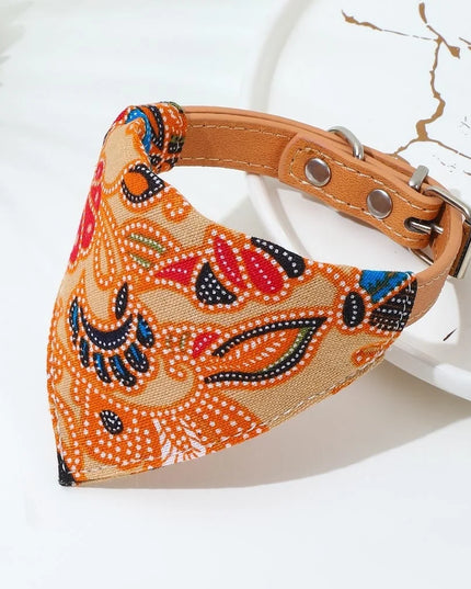 Obroża dla psa z motywem bandany we wzorki