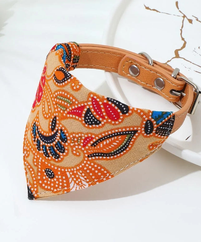 Obroża dla psa z motywem bandany we wzorki