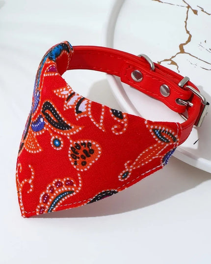 Obroża dla psa z motywem bandany we wzorki