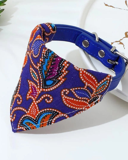 Obroża dla psa z motywem bandany we wzorki
