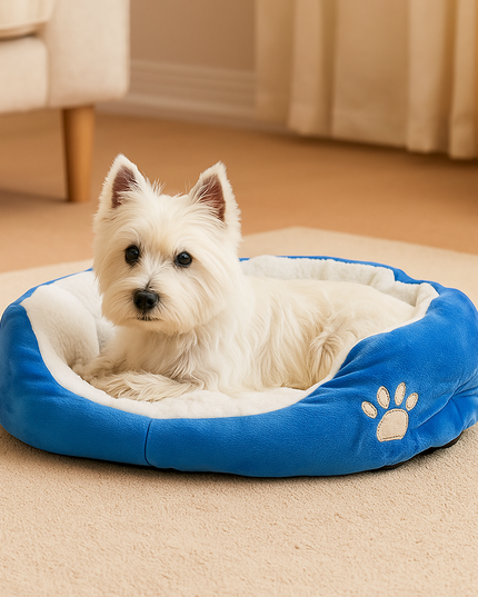 Okrągłe legowisko dla małego psa