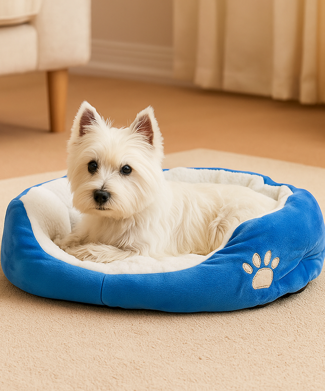 Okrągłe legowisko dla małego psa