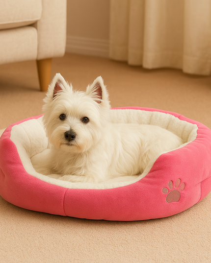 Okrągłe legowisko dla małego psa