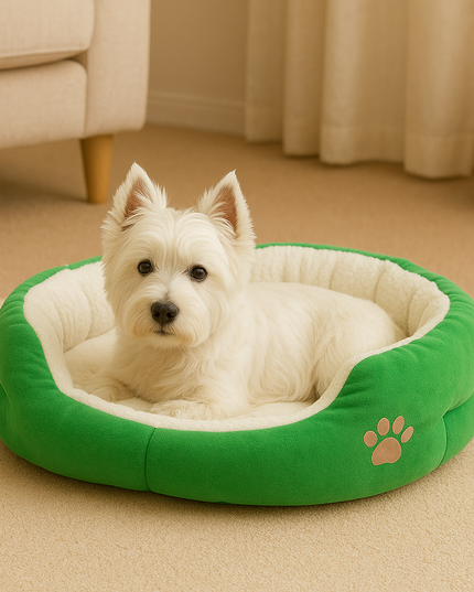 Okrągłe legowisko dla małego psa