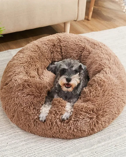 Okrągłe, pluszowe legowisko dla psa