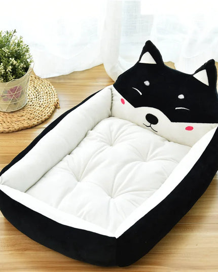 Pluszowe legowisko dla psa z poduszką