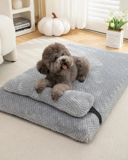 Pluszowe legowisko dla psa z poduszką