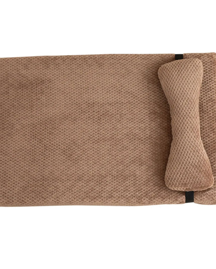 Pluszowe legowisko dla psa z poduszką