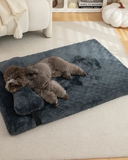 Pluszowe legowisko dla psa z poduszką