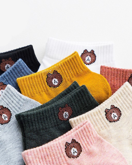 Skarpetki damskie kolorowe stopki zestaw 10 par