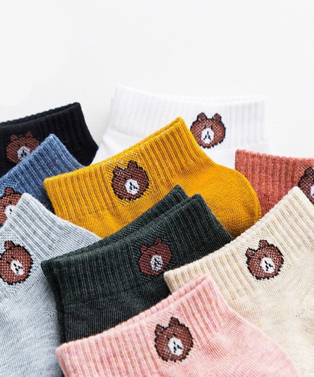 Skarpetki damskie kolorowe stopki zestaw 10 par