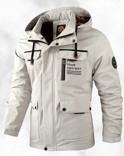 Stylowa męska kurtka zimowa z kapturem