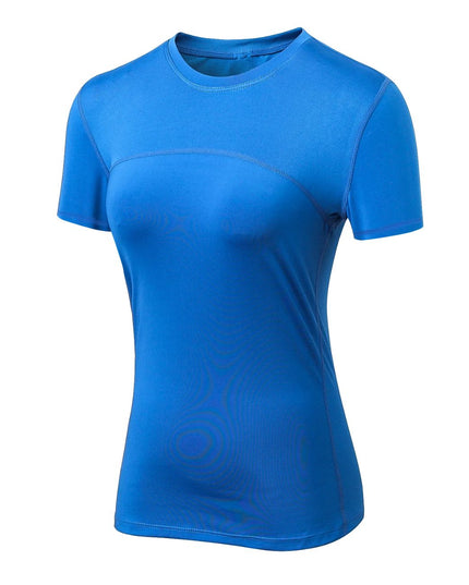 Sportowa koszulka damska dopasowana z krótkim rękawem