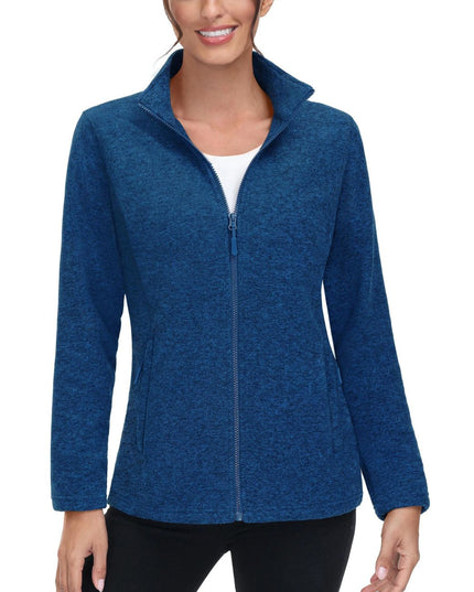 Sportowa bluza damska z polarowego materiału - rozsuwana