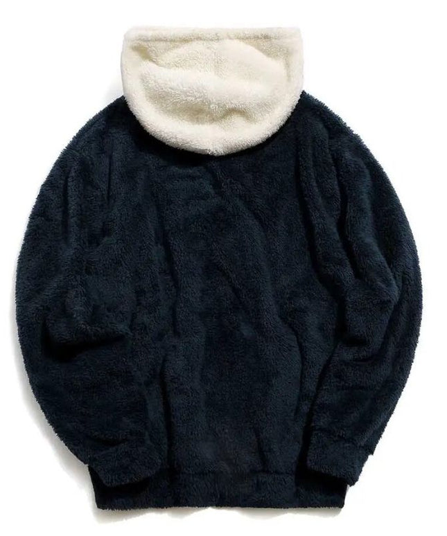 Męska polarowa bluza z kapturem