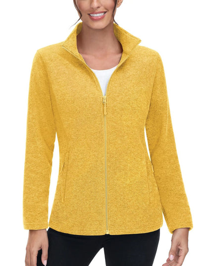 Sportowa bluza damska z polarowego materiału - rozsuwana