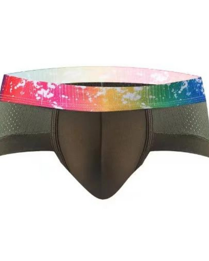 Slipy męskie z kolorowym akcentem