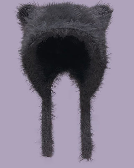 Czapka damska długa z kocimi uszami