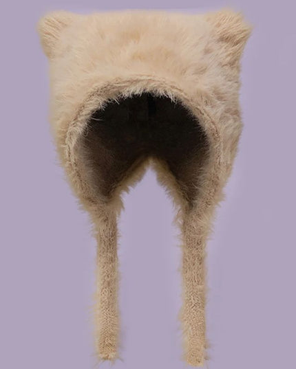 Czapka damska długa z kocimi uszami