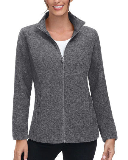 Sportowa bluza damska z polarowego materiału - rozsuwana