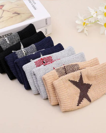 Rękawiczki damskie bez palców z motywem gwiazdy