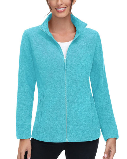 Sportowa bluza damska z polarowego materiału - rozsuwana