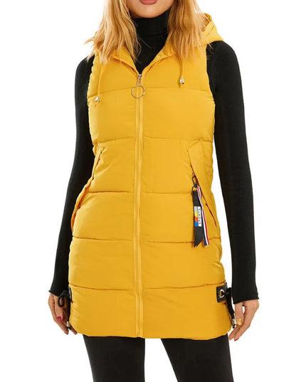 Kamizelka damska puchowa o dłuższym kroju