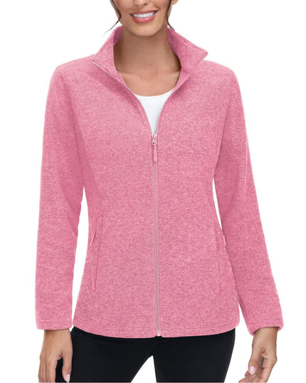 Sportowa bluza damska z polarowego materiału - rozsuwana