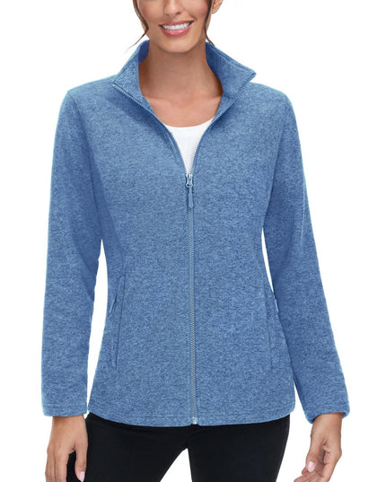 Sportowa bluza damska z polarowego materiału - rozsuwana