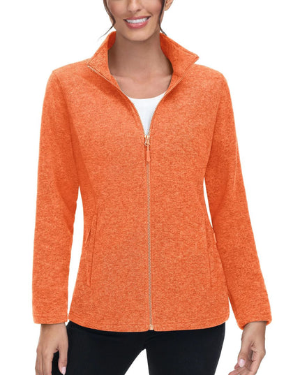 Sportowa bluza damska z polarowego materiału - rozsuwana