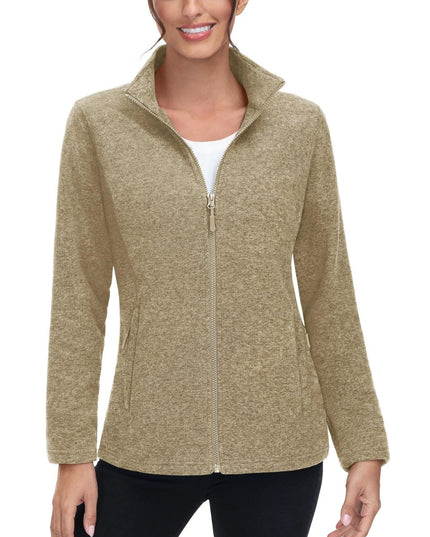 Sportowa bluza damska z polarowego materiału - rozsuwana