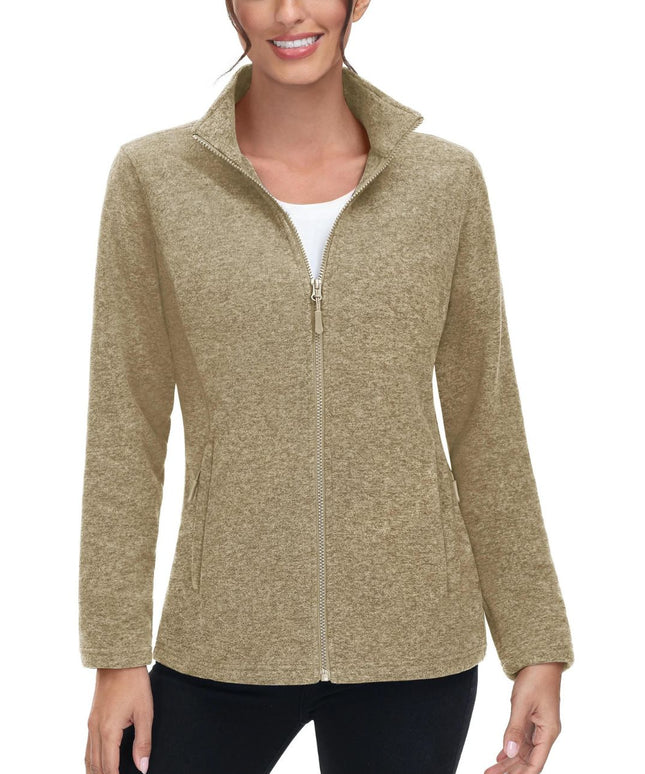 Sportowa bluza damska z polarowego materiału - rozsuwana