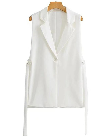 Kamizelka damska wiązana w pasie