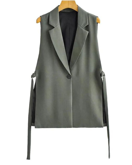 Kamizelka damska wiązana w pasie